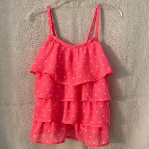 Pink Ruffle Tank XS 4/5